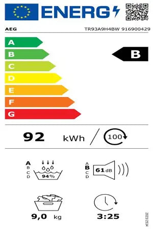 Wärmepumpentrockner AEG TR93A9H4BW