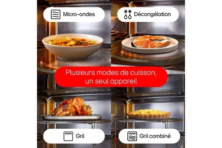 Microondas combinado LG MJ3965ACS inox