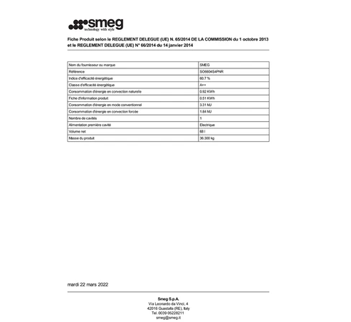 SMEG SO6604S4PNR Einbaubackofen