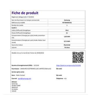 Samsung NV7B4450VAS Einbauofen