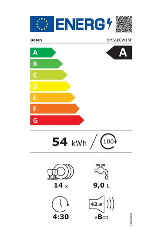 Bosch SMS6ECW15F freistehender Geschirrspüler