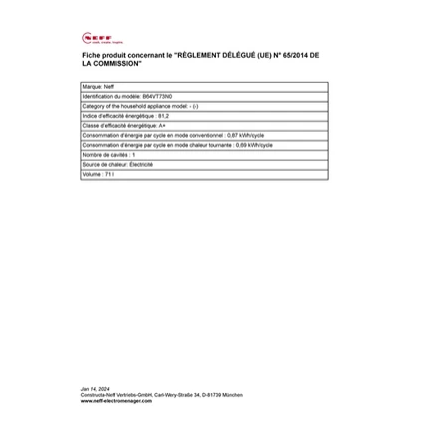 Neff Einbaubackofen B64VT73N0