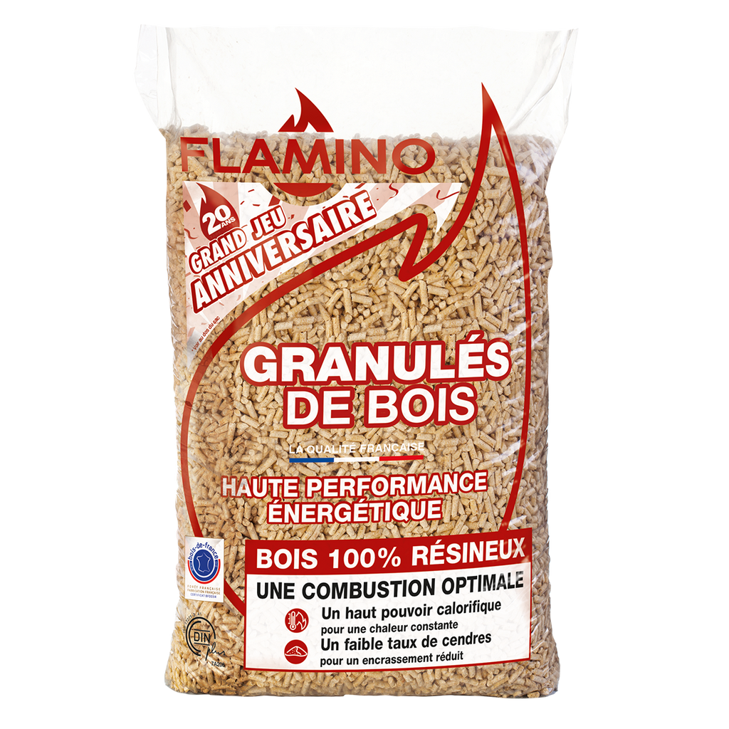 Granulés de bois FLAMINO 72 sacs de 15KG
