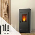 Pack Poêle à granulés étanche Vulcano Silenzio UP + Kit conduits concentrique sortie dessus - 9,2 Kw